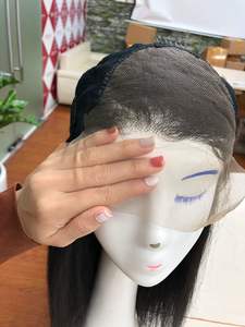 Extension de cheveux humains vierges vietnamiens Remy de haute qualité 18 pouces frontale avec perruque de dentelle transparente 4x4 au prix de gros - Product Image 6