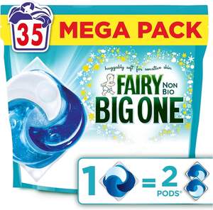 Lessive Fairy Non Bio en capsules, pack économique, The Big One PODS ®   Capsules liquides 35 lavages & rehausseur de parfum pour lessive 495g - Product Image 6