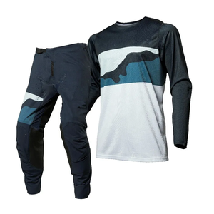 MX JERSEY PANT BMX MTB ชุดแข่งมอเตอร์ไซค์วิบากสีดำแดงออกแบบได้ตามต้องการ - Product Image 6