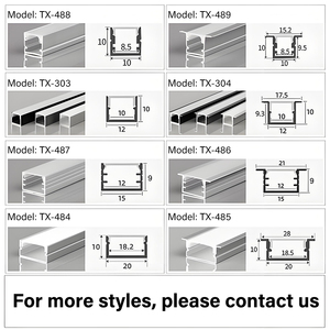 LED Strip có thể điều chỉnh chiều dài nhôm kênh hệ thống 6000 Series hợp kim Frosted khuếch tán Anodized bề mặt cho tủ Trần - Product Image 5