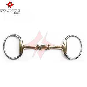 Anillo suelto Mikmar de alta calidad Eggbutt Snaffle Bit Breeches Premium Acero inoxidable Cuero Western Dutch Gag Alemán Plata - Product Image 5