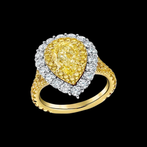 Elegante pera Halo anillo de compromiso conjunto Moissanite 925 Plata boda joyería naturaleza diseño anillo conjunto OEM ODM proveedor de fábrica - Product Image 4