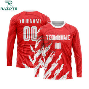เสื้อฟุตบอล Razorts International ผลิตจากโพลีเอสเตอร์ 100% ชุดทีมแบบสั่งทำพิเศษ ระบายอากาศได้ดี ป้องกันแบคทีเรีย ชุดกีฬาสำหรับผู้ชาย - Product Image 3