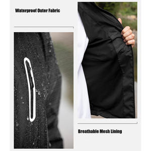 Trajes de lluvia impermeables al aire libre al por mayor para hombres con cuello con capucha transpirable personalizado ropa de lluvia traje de lluvia para hombres - Product Image 5
