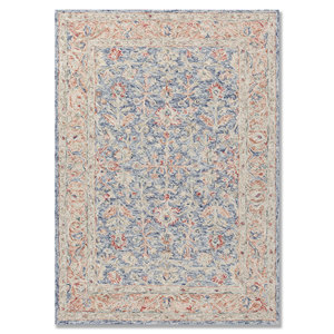 Kasbah Blue Hand Tufted Wool <b>Rugs</b> 9x12 Rectangle Medallion Pattern for Home Entryway Living Room or Hallway-Jaipur <b>Rugs</b> <b>UK</b> - Product Image 1