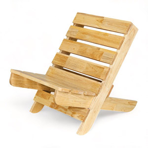 Chaise pliante inclinable 46x74x60cm, chaise de jardin en bois massif, en bois d'hévéa GCF200 - Product Image 1
