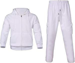 Conjunto Deportivo Informal de Dos Piezas para Hombre, Chaqueta con Capucha y Pantalones, de Algodón y Poliéster de Primera Calidad, Cómodo y Moderno - Product Image 5