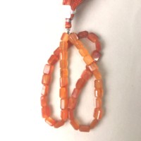 Perles octogonales à facettes en cornaline 100% naturelle certifiée IGI, 10x8x5mm, qualité AA, feu orange, pierres précieuses en vrac Vivaaz Gems