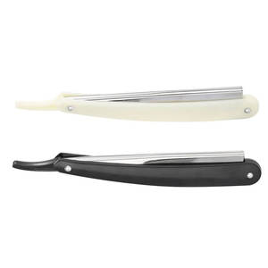 Maquinilla de afeitar recta profesional 2025 con mango de Metal, etiqueta privada personalizada, maquinilla de afeitar para Garganta de peluquero - Product Image 2