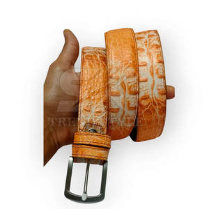 Ceinture en cuir classique à effet croco, design durable pour un usage quotidien décontracté ou professionnel, ceinture en cuir à effet croco de qualité supérieure - Product Image 6