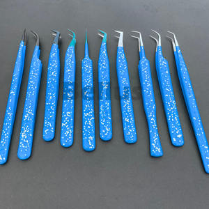 Pince à cils texturée professionnelle pour les extensions de volume et classiques Outils d'isolation Pro en acier inoxydable à pointe pointue antidérapante - Product Image 2