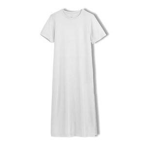 Camiseta Maxi de Algodón Única para Mujer, Manga Media, Diseño Sólido, Informal, Fácil de Usar, Impresión Personalizada, Transpirable, Tejida, Ropa Larga - Product Image 4