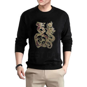 สเวตเชิ้ตพลอยเทียมสำหรับผู้ชายเสื้อสเวตเชิ้ตสำหรับผู้ชายเสื้อสเวตเตอร์พลอยเทียมสำหรับผู้ชายพิมพ์โลโก้แบบกำหนดเอง - Product Image 1