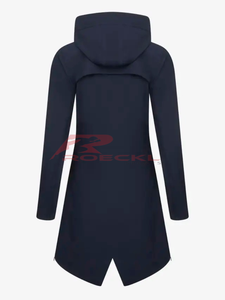 Abrigo largo para montar a caballo con logotipo personalizado para mujer, venta al por mayor, versátil, resistente al viento, secado rápido, tejido ligero, silueta elegante - Product Image 6