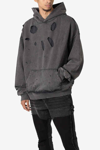 Men's Wear Manufacturer Custom Logo Print 100% Cotton Heavyweight Plain Blank Loose High Quality Men's Hoodies & Sweatshirts - Product Image 5