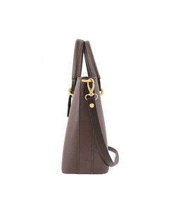 Haute qualité femmes marron en cuir véritable sac à main bouton grande capacité Portable Durable élégant fermeture éclair conception douce sensation personnalisée - Product Image 4