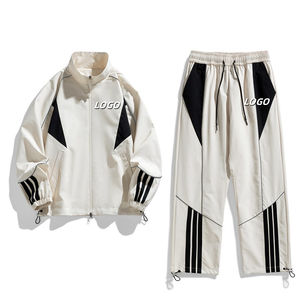 ชุดวอร์มสองชิ้นของผู้ชายกางเกงโพลีเอสเตอร์สองชิ้นแบบรูดซิปของโรงเรียนแนววินเทจผ้าไนลอน90แบบออกแบบได้ตามต้องการ - Product Image 6