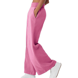 Recién llegado, pantalones de lona acampanados de cintura alta para mujer, informales, elásticos, personalizables, venta al por mayor, vendedor superior - Product Image 3