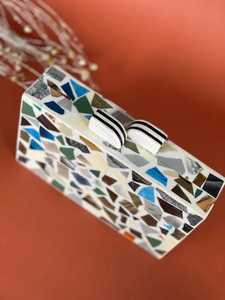 Sac à bandoulière en bois avec imitation perle plaqué or, luxe, papillon, charme solide, pochette complète, ensemble pour femmes, design créatif pour mariage - Product Image 2