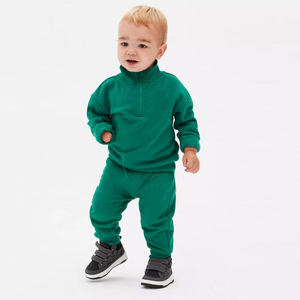 2023 enfants survêtements en gros beaux enfants hiver survêtement ensemble Logo personnalisé enfant vêtements ensemble 100% coton sueur - Product Image 3