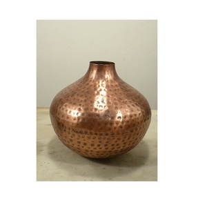 Hot Selling Top Trendy Iron Hammered <b>Copper</b> Flower <b>Vase</b> - Product Image 1