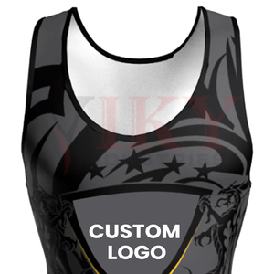 ชุดสร้างร่างกายแบบกำหนดเอง2025นักมวยปล้ำเย็นเสื้อสร้างร่างกายแบบคอนทราสต์สีเทาดำสินค้ามาใหม่ - Product Image 5