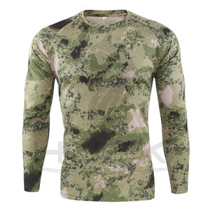 Venta al por mayor de camuflaje de manga larga para hombre de verano táctico al aire libre de secado rápido de caza Camo Camiseta de manga larga - Product Image 3