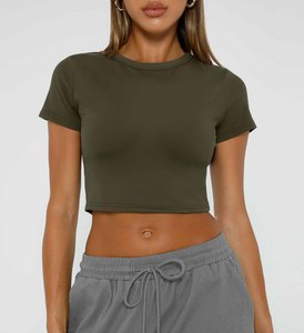 Camiseta Corta Deportiva para Mujer, para Gimnasio, Entrenamiento, Fitness, Yoga y Ropa Deportiva Ligera - Product Image 3