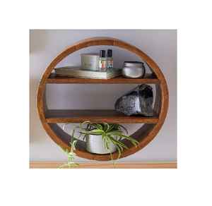 Estante de Pared de Madera Blanco de Alta Calidad, Venta Directa de Fábrica, Estantería Colgante de Metal para Libros, Tablero Colgante de Pared para el Hogar, por z f craft impex - Product Image 4