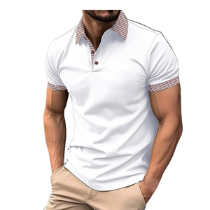 Nuevo 2025 High Business 3D Print Flip Collar Business Hombres de manga corta POLO - Product Image 1