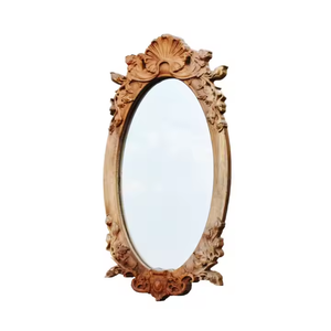 Thủ Công Cổ Điển Khắc Gỗ Tếch Tường Gương Khung Art Deco Phong Cách Cho Trang Trí Tường Gương Của Azora Ngành Công Nghiệp - Product Image 1