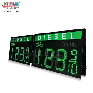 Señal <span class=keywords><strong>LED</strong></span> de gas diésel, pantalla de 7 segmentos para Estación de Servicio al aire libre, color verde, señal de precio - Product Image 4