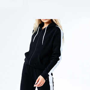 Conjuntos de chándal para correr de invierno para mujer de gran calidad, logotipo personalizado, transpirable, de secado rápido, con cierre de cremallera, precio barato - Product Image 3