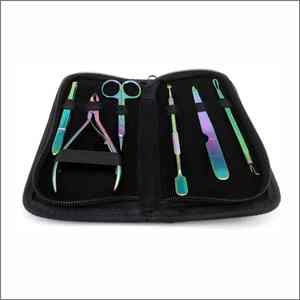Kit de manucure promotionnel 6 pièces ensemble arc-en-ciel multicolore pour Instruments de soins de beauté Kit de voyage et de toilettage prix abordable - Product Image 2