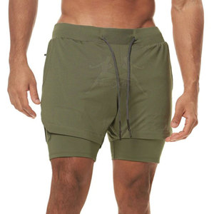 Diseña tus propios pantalones cortos de fitness de MOQ bajo, totalmente personalizados, ropa de entrenamiento de gimnasio, pantalones cortos de fitness para hombres - Product Image 1