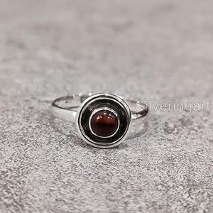 Anillo de Mujer con Piedra Natural de Ojo de Tigre, Piedra de Nacimiento de Junio, Diseño Bohemio, Joyería Hecha a Mano, Plata de Ley 925 - Product Image 3