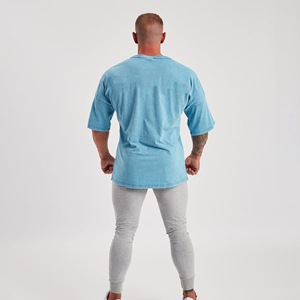 เสื้อยืดคอกลมสำหรับผู้ชาย2025ขายดีที่สุดเสื้อยืดคอกลมผ้าฝ้าย100% ล้างกรดไมโครไฟเบอร์ดีไซน์เรียบ - Product Image 4