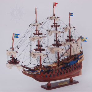 Wasa thủ công bản sao bằng gỗ mô hình tàu với màn hình đứng thu trang trí nội thất Quà Tặng bán buôn - Product Image 3