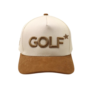 Breathable 2-Tone Performance Golf Hat 5-Panel Moisture-Wicking Baseball <b>Cap</b> With Custom 3D Embroidery Logo Snapback Closure OEM - Product Image 2