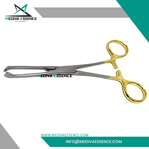 Pinzas de Tejido Profesionales Mediva Essence Allis, Dientes Afilados de Acero Inoxidable, Mango Dorado, Instrumento Quirúrgico de Accionamiento Manual - Product Image 6
