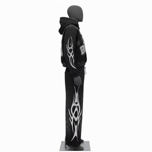 Chándal con Serigrafía Personalizada, Diseño Holgado de Moda, 100% Felpa de Algodón, Perfecto para Uso Diario, Unisex - Product Image 3