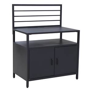 Amicasa Anthracite KONNECT Base de cuisine mobile d'extérieur KIT GL8452 100cm avec 2 portes à charnières - Product Image 1