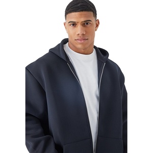 เสื้อฮู้ดดี้ผู้ชายไซส์ใหญ่พิเศษ รุ่นล่าสุดปี 2026 ดีไซน์ซิปเต็มตัว สีสันตามสั่ง ผ้าคอตตอน/ฟลีซหนา 350 กรัม ทรงโอเวอร์ไซส์ แบบเรียบ - Product Image 2