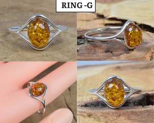 Anillo de ámbar báltico, anillo de diseñador hecho a mano con piedras preciosas naturales de Plata de Ley 925, regalo perfecto para Navidad - Product Image 3
