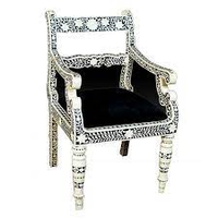 Chaise et table à manger en incrustation d'os de meubles indiens faits à la main de meilleure qualité pour hôtels gymnases chaise de loisirs en incrustation de nacre