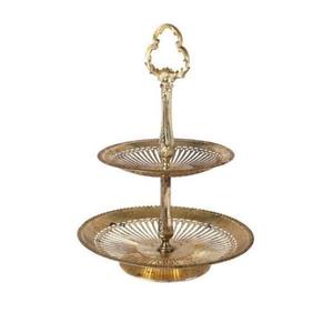 Soporte redondo de 4 niveles para pastel, de madera decorativa grabada a mano, con acabado natural, para fiestas de cumpleaños y uso doméstico. - Product Image 3