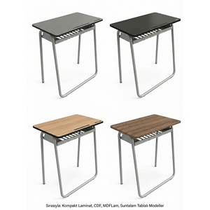 Escritorio Individual para Estudiantes con Patas en U de Alta Calidad, Compacto, con Marco Metálico y Laminado, para Exportación Escolar - Product Image 2