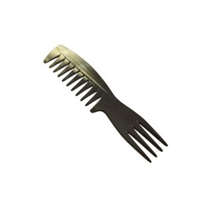 Peigne en corne 100% naturel de qualité supérieure avec 2 fonctions outil de soin des cheveux des exportateurs indiens acheter un peigne en corne polie pour les utilisations capillaires - Product Image 1