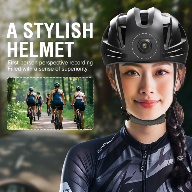 Smart Motorcycle Helmet with 1080P Sport Camera Anti-shake 170° Remote Tail-light Navigation Universal for Electric Bicycle Kit
