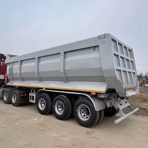 Semirremolque volquete de servicio pesado, remolque de camión de 50/60 toneladas, remolque volquete hidráulico en tándem, remolque volquete a la venta - Product Image 4
